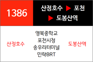 1386번 광역버스 노선