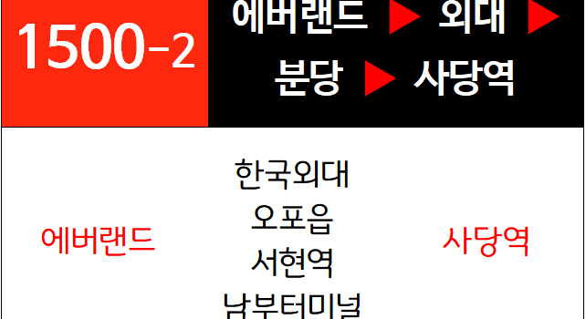 1500-2번 광역버스 노선