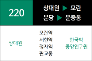 220번 일반시내버스 노선