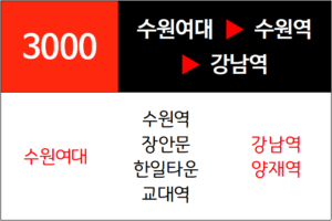 3000번 광역버스 노선