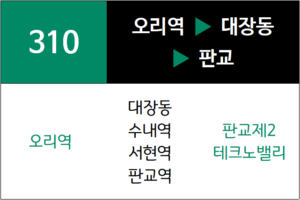 310번 일반시내버스 노선