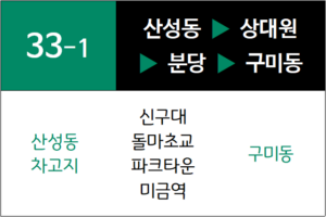 33-1번 일반시내버스 노선