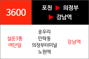 3600번 광역버스 노선