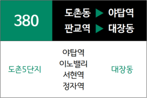 380번 일반시내버스 노선