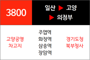 3800번 광역버스 노선