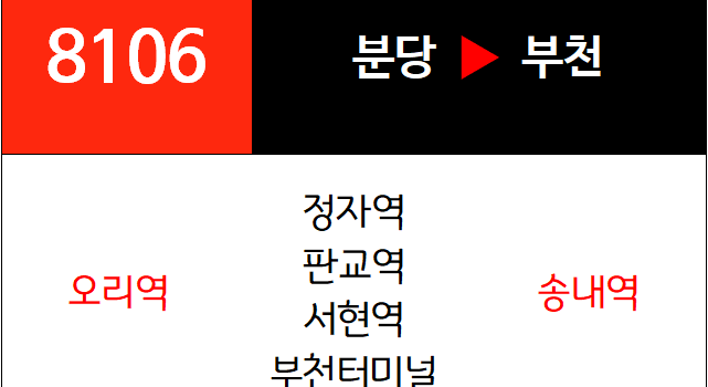 8106번 광역버스 노선