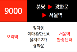 9000번 광역버스 노선
