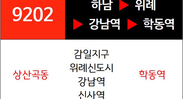 9202번 광역버스 노선