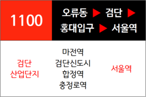 1100번 광역버스 노선