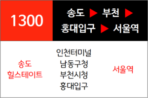 1300번 광역버스 노선