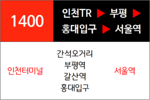 1400번 광역버스 노선