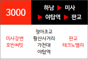 3000번 광역버스 노선