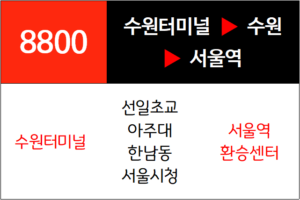 8800번 광역버스 노선