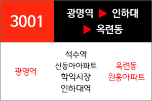 3001번 광역버스 노선