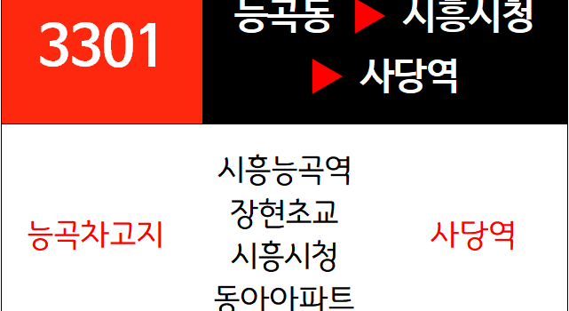 3301번 광역버스 노선