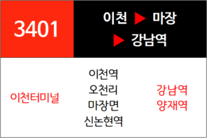 3401번 광역버스 노선