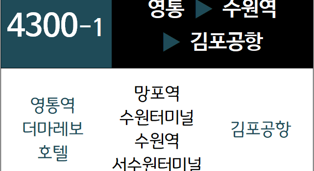 A4300-1번 공항버스 노선