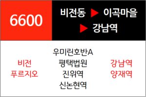 6600번 광역버스 노선