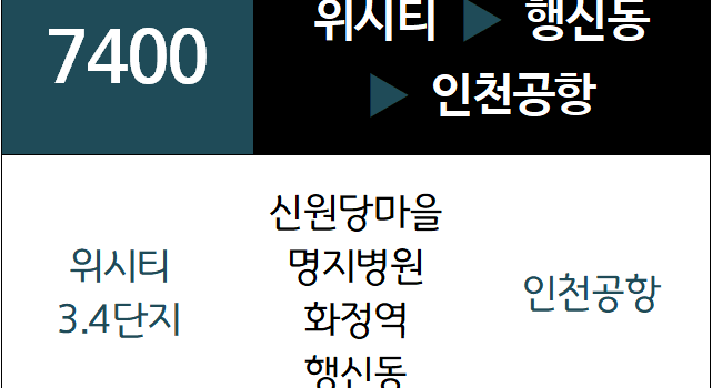7400번 공항버스 노선