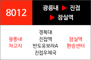 8012번 광역버스 노선