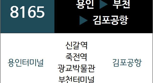공항버스 8165번 노선