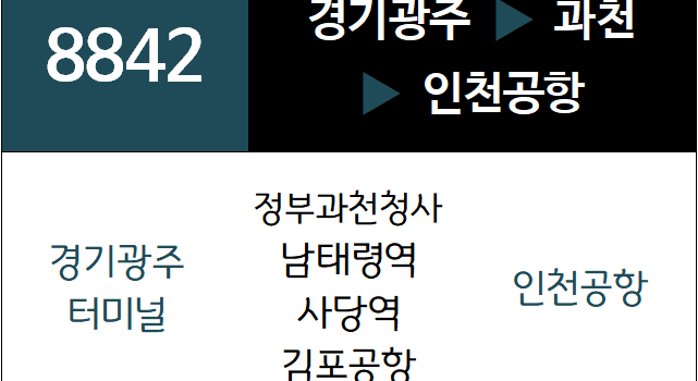 8842번 공항버스 노선