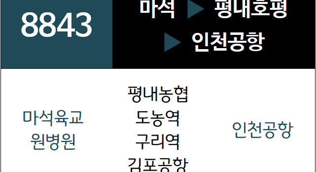 공항버스 8843번 노선