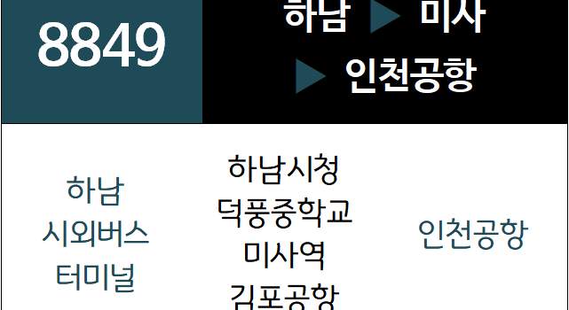 공항버스 8849번 노선