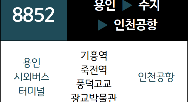 8852번 공항버스 노선