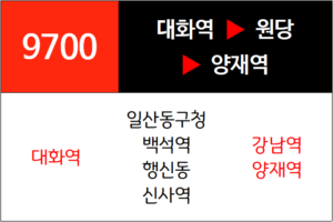 9700번 광역버스 노선