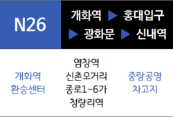 N26번 심야버스 노선