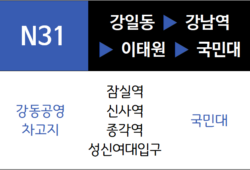 N31번 심야버스 노선