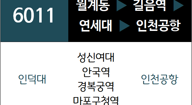 6011번 공항버스 노선