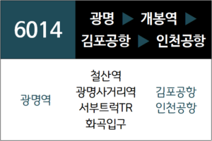6014번 공항버스 노선