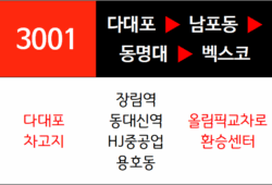 3001번 급행버스 노선
