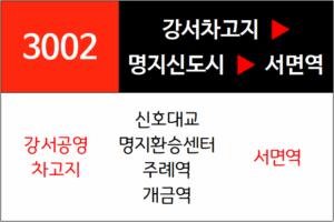 3002번 급행버스 노선
