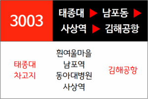 3003번 급행버스 노선