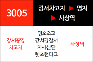 3005번 급행버스 노선