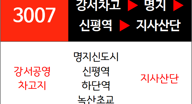 3007번 급행버스 노선