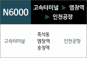 N6000번 심야공항버스 노선