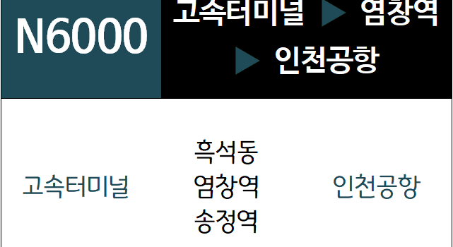 N6000번 공항버스 노선