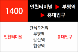 1400번 광역버스 노선